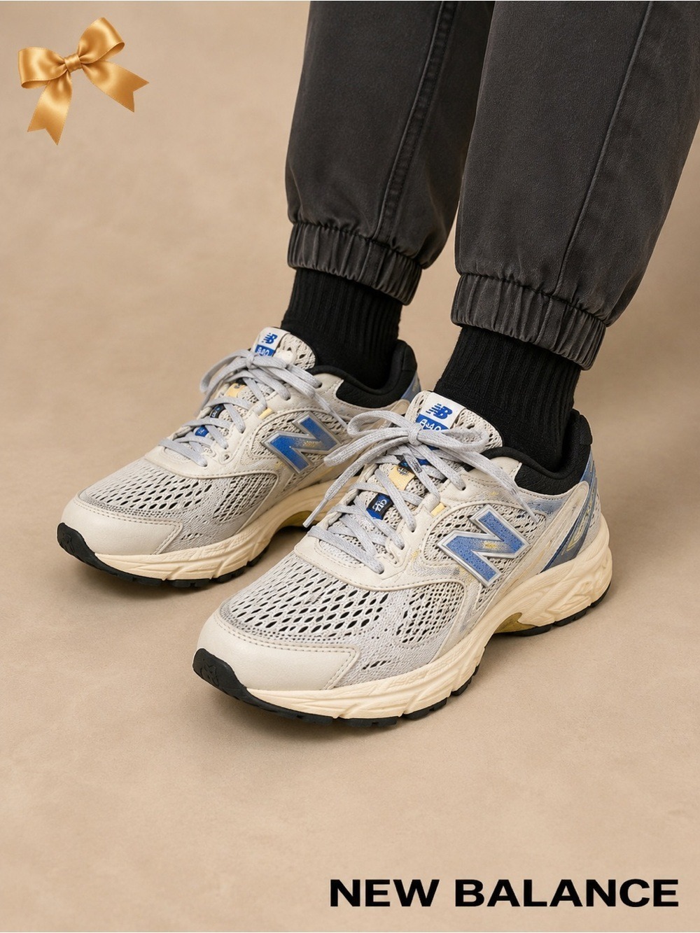 New Balance 840v4 Running Shoes Men's Size 13 Gray Black Blue